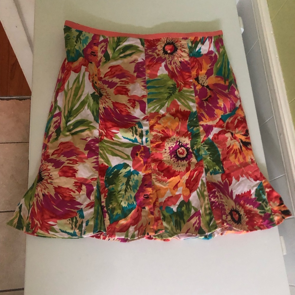 Bandolino Mino Floral Multicolored A-Line Skirt